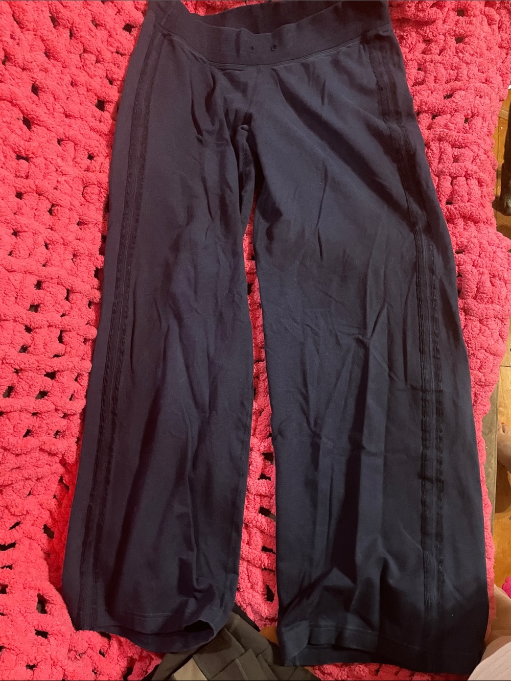 lululemon athletica Navy Wide-Leg Joggers with Side Panels